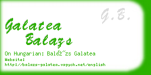 galatea balazs business card